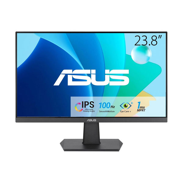Asus VA24EHFR Eye Care Gaming Monitor - 23.8inch IPS FHD Frameless 100Hz Adaptive-Sync 1ms