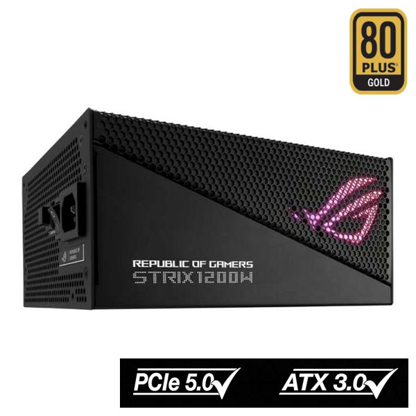 Asus ROG Strix 1200W Gold Aura Edition 80Plus Gold Certified PCIe5.0 ATX3.0 Fully Modular Power Supply