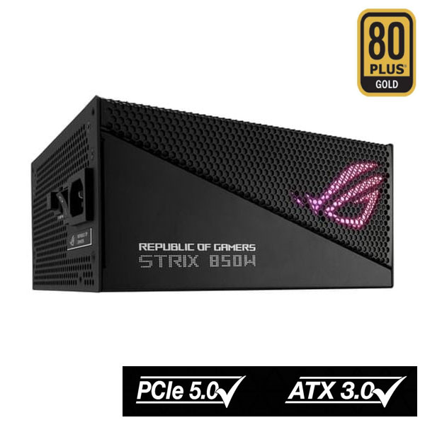 Asus ROG Strix 850W Gold Aura Edition 80Plus Gold Certified PCIe5.0 ATX3.0 Fully Modular Power Supply
