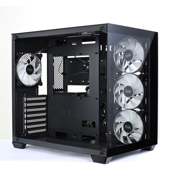 Ease EC124B ARGB Tempered Glass ATX Mid-Tower PC Case (Black)