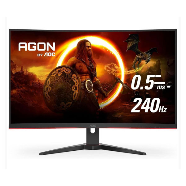 AOC C32G2ZE FHD Curved Gaming Monitor - 32inch 0.5ms 240hz 1080P AMD Free Sync