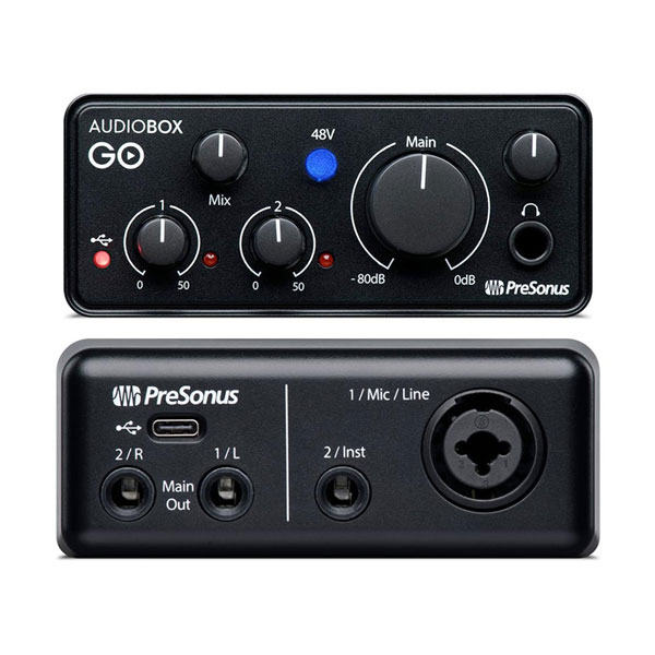 PreSonus AudioBox GO USB-C Audio Interface For Music Production