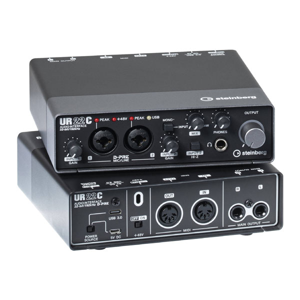 Steinberg UR22C 2x2 USB 3 Audio Interface with Cubase AI & Cubasis LE Softwares