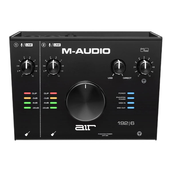 M-Audio AIR 192/6 USB-C 2×2 Audio & Midi Interface for Recording, Podcasting, Streaming