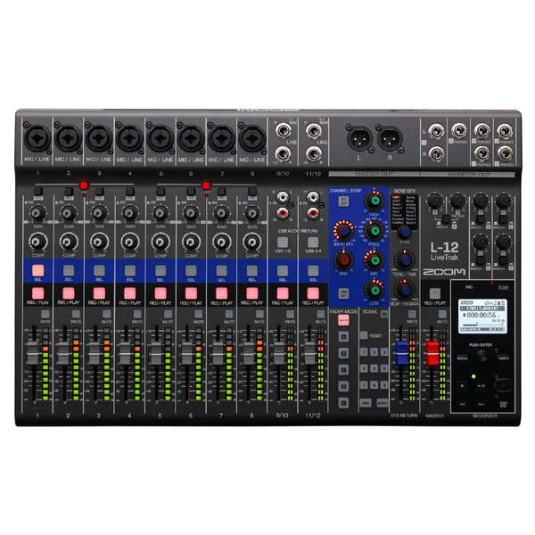 Zoom LiveTrak L12 Digital Mixer & Multi-Track Recorder for Music & Podcasting