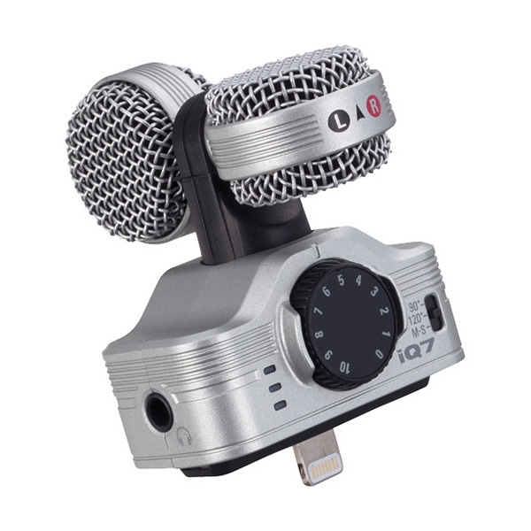 Zoom iQ7 Stereo Microphone for iOS Devices with Lightning Connectivity