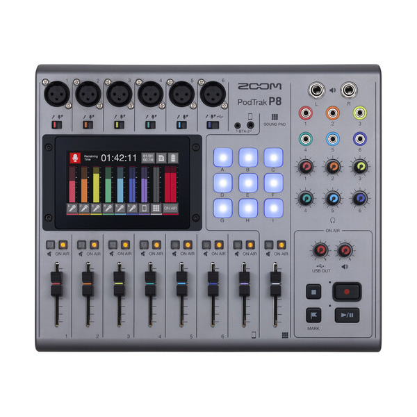 Zoom PodTrak P8 Portable Multi-Track Podcast Recorder